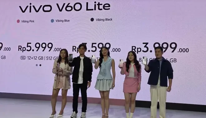 Vivo V60 Lite Resmi Hadir di Indonesia, Simak Harga dan Spesifikasinya